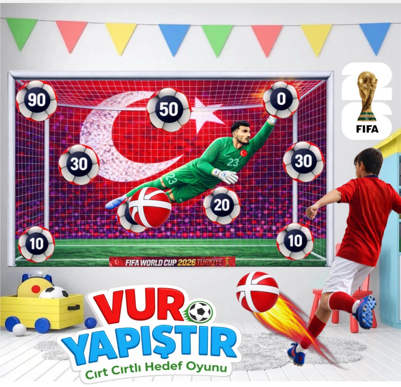 Vur Yapıştır Futbol Oyun Seti – Evde Eğlenceli Antrenman & Hedef Oyunu