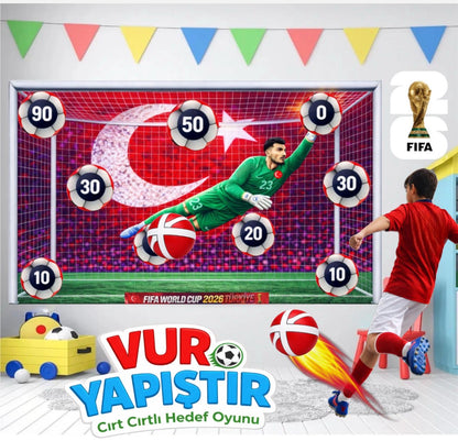 Vur Yapıştır Futbol Oyun Seti – Evde Eğlenceli Antrenman & Hedef Oyunu