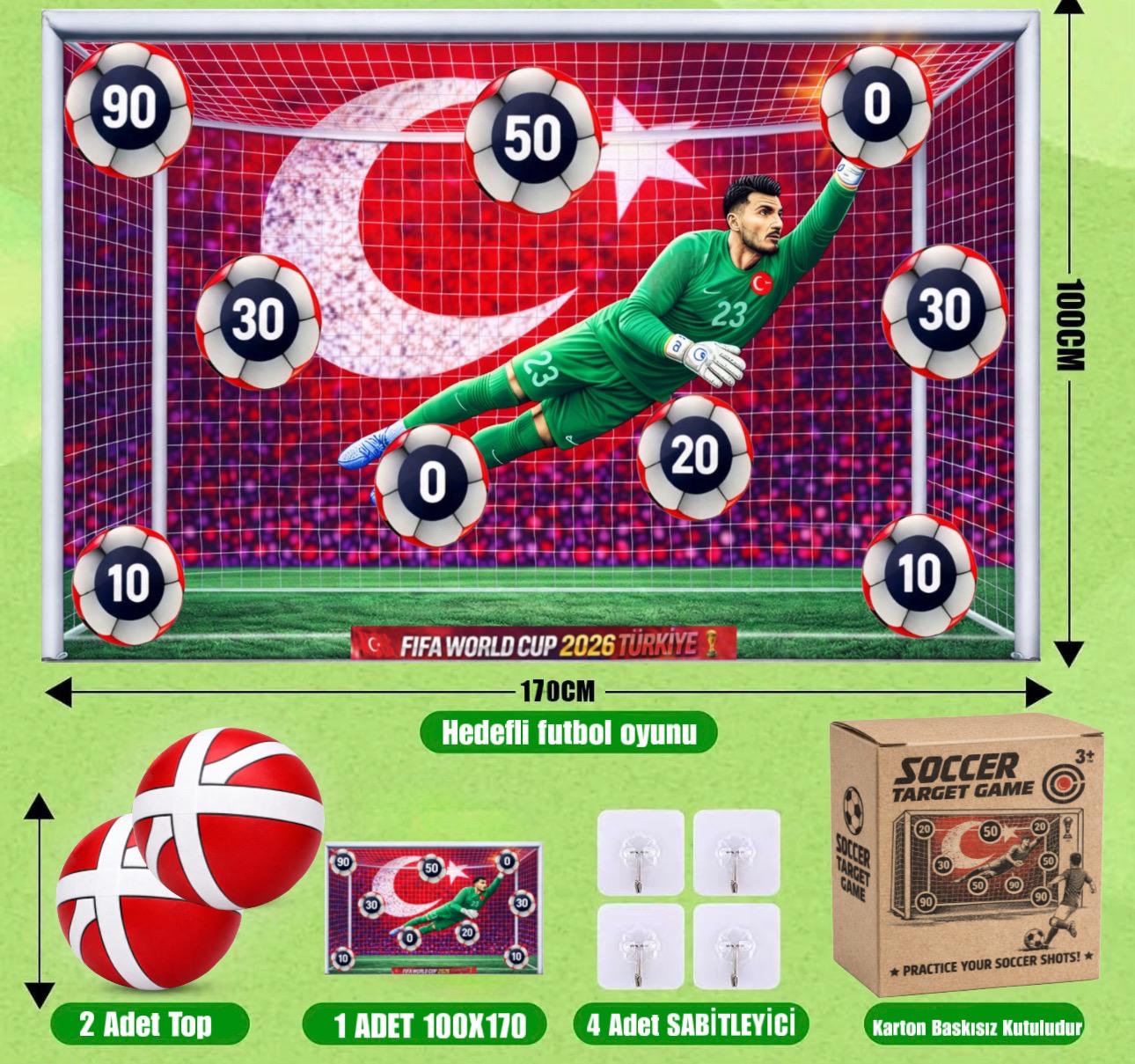 Vur Yapıştır Futbol Oyun Seti – Evde Eğlenceli Antrenman & Hedef Oyunu
